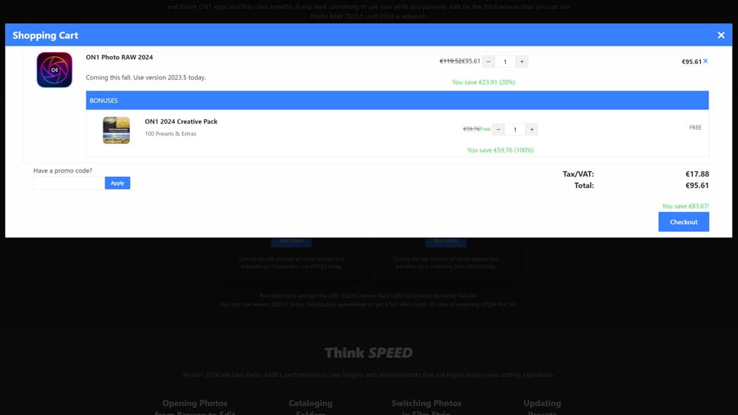 How to use my ON1 Photo Raw 2024 Discount Code.