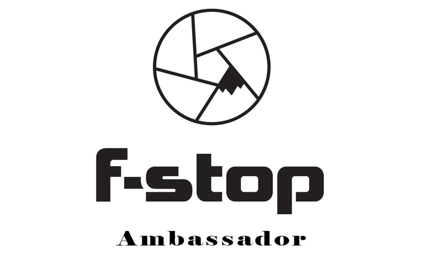 f-stop logo on a white background with the word Ambassador written underneath it.
