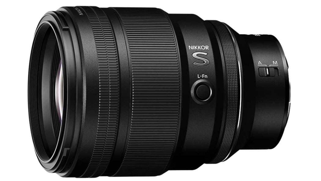 The Nikon Z 85mm F 1.2 lens on a white background.