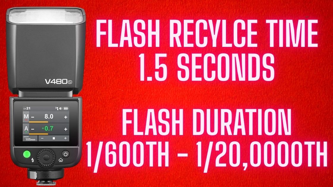 Godox V480 recylce time and flash duration time.