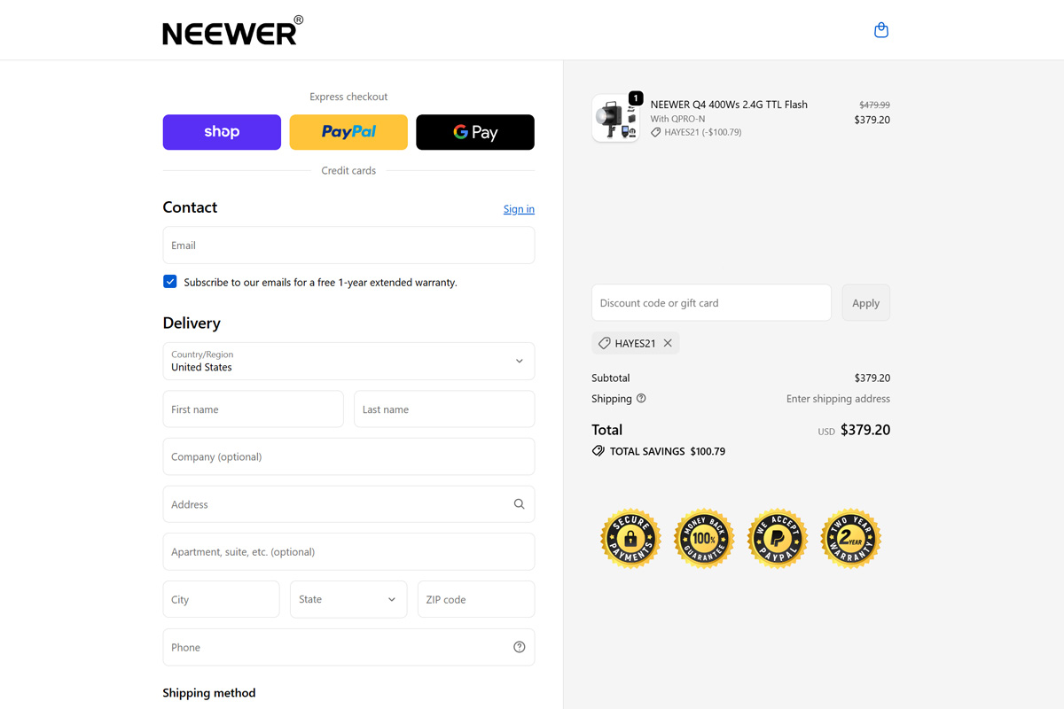 Neewer-Discount-code-2 After applying the code
