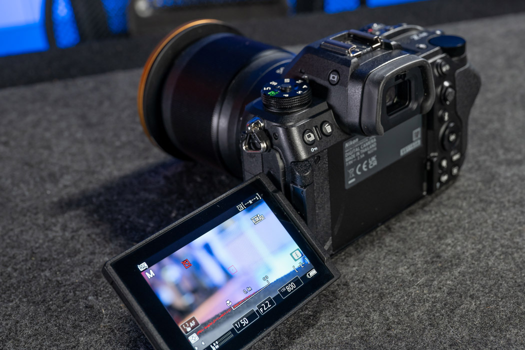 Nikon Z6iii articulating screen shot from the side.
