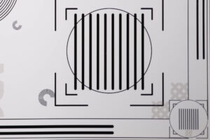 Corner Sharpness F1.4 Nikon Z 50mm F1.2 corner sharpness test chart image zoomed in at 100%. This was shot @ F1.4