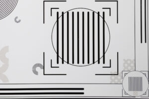 Corner Sharpness F1.8 Nikon Z 50mm F1.2 corner sharpness test chart image zoomed in at 100%. This was shot @ F1.8