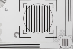 Corner Sharpness F11 Nikon Z 50mm F1.2 corner sharpness test chart image zoomed in at 100%. This was shot @ F11