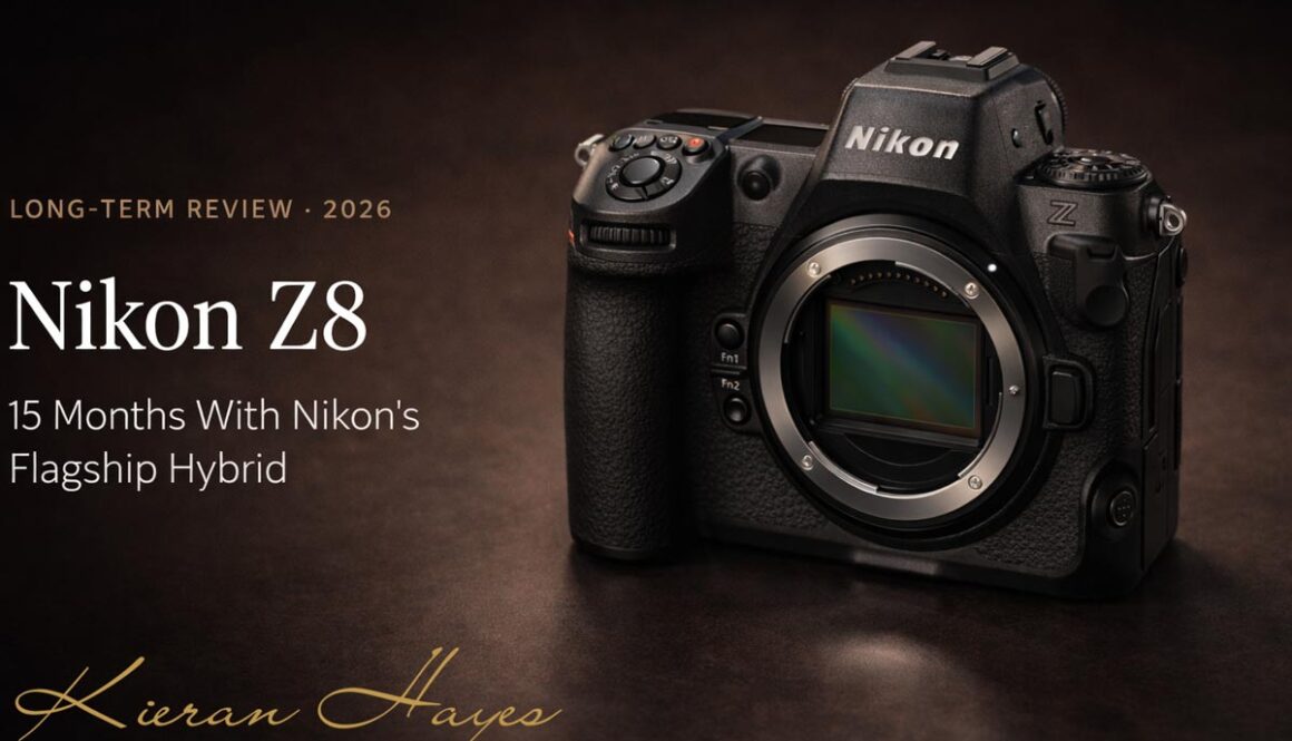 Nikon Z8 review 2026 hero image of the camera on a dark background